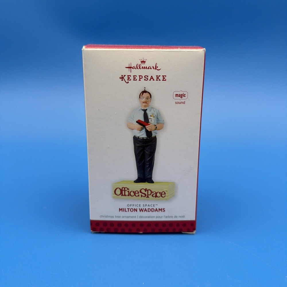 🎄Office Space Milton Waddams Talking Ornament Hallmark Keepsake 2013 EUC